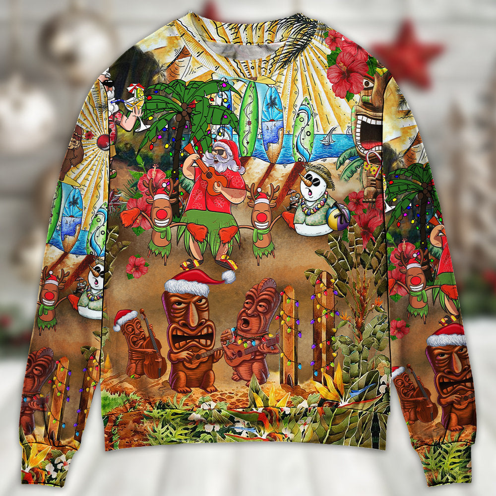 Christmas Mele Kalikimaka Hawaii Style – Sweater - Ugly Christmas Sweater
