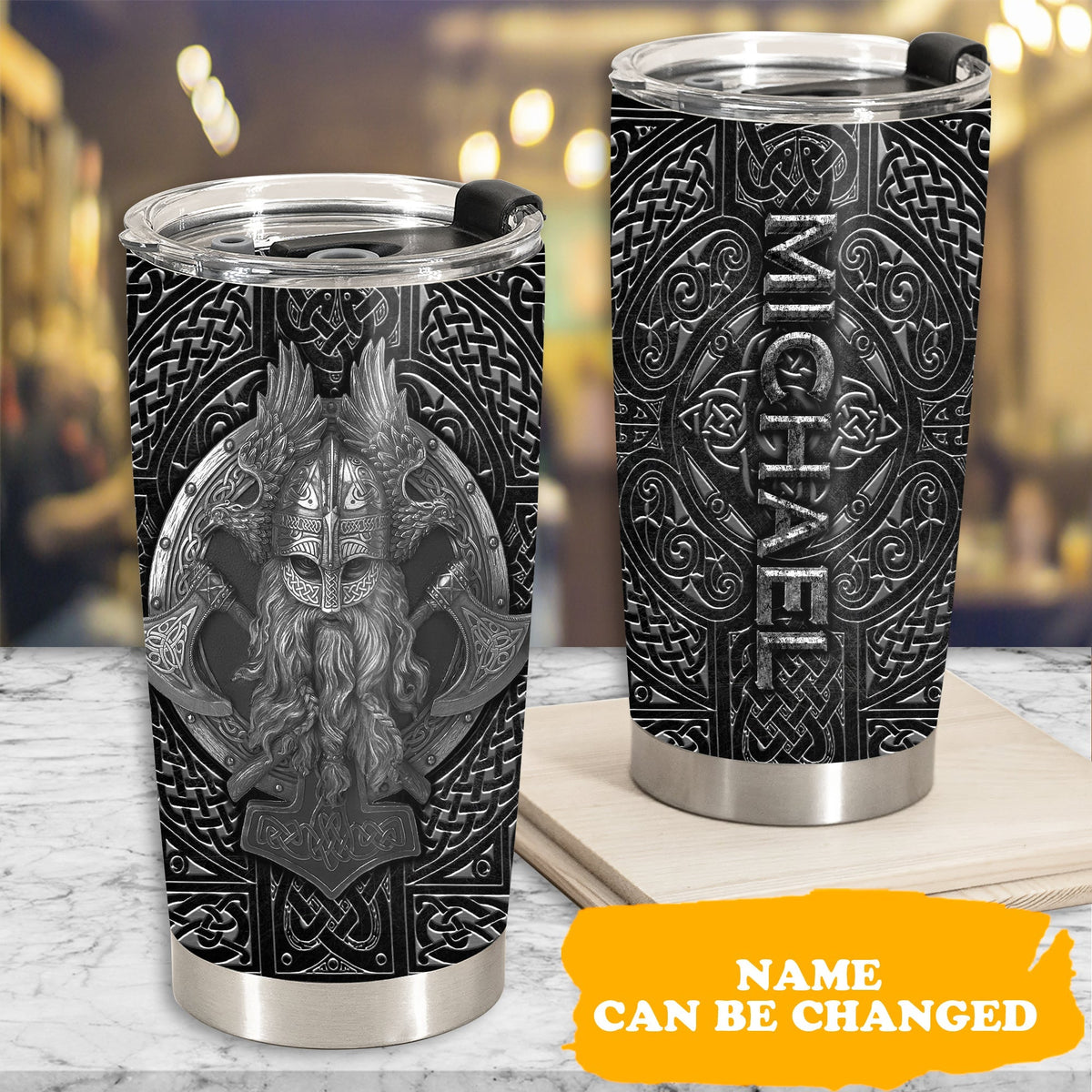 Viking Valhalla Warrior Emblem Personalized 20 Oz Tumbler For Travel And Gifting