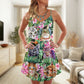 Cat Is My Life Tropical Leaf – Women's Summer Sleeveless V-Neck Camisole Dress