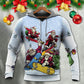 Christmas Santa Skateboard Snow Day - Hoodie