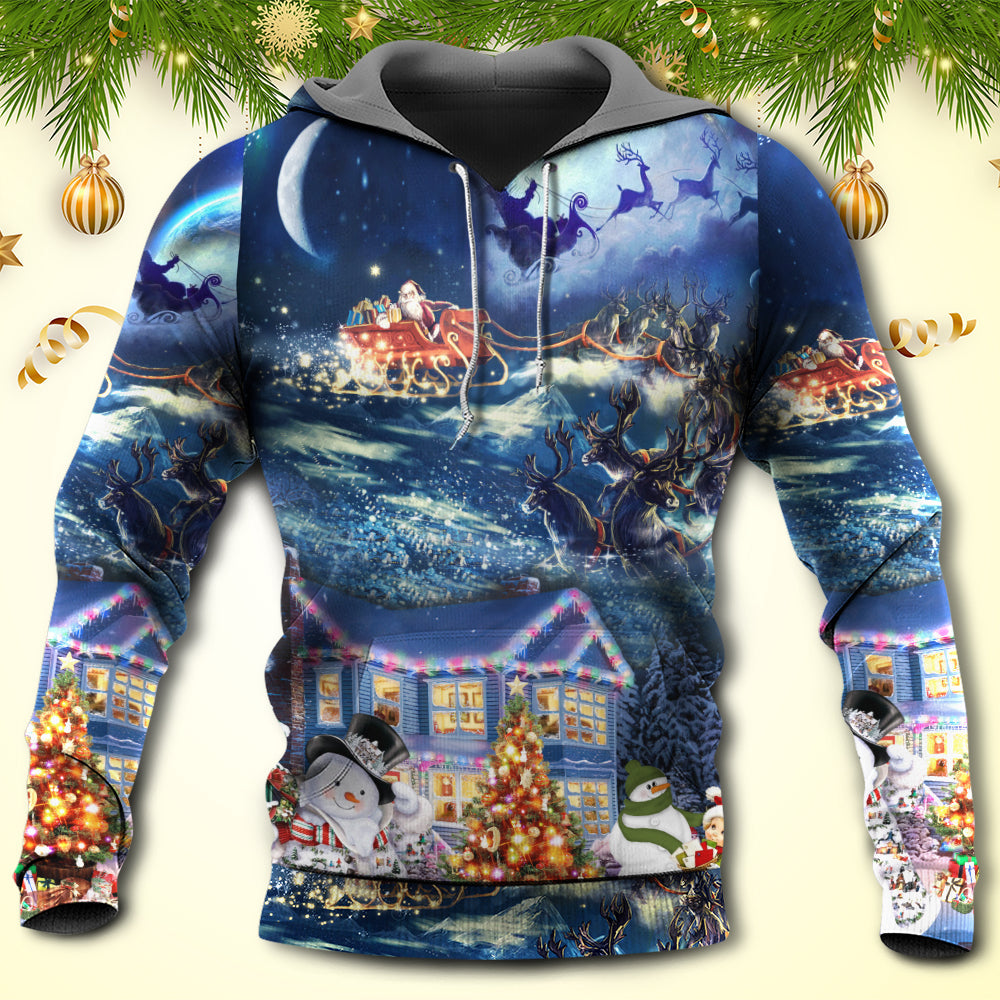 Christmas Family Love Glow Art – 3D Hoodie