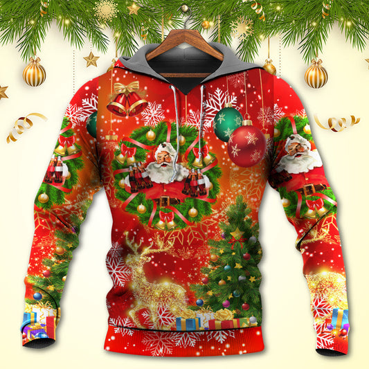 Santa Tree Lights Christmas - 3D Hoodie