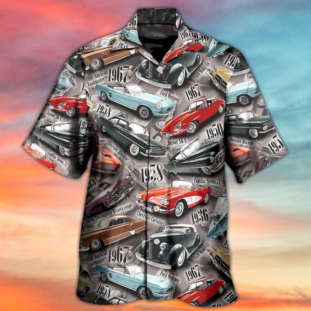 Vintage Classic Car Lover Art – Hawaiian Shirt