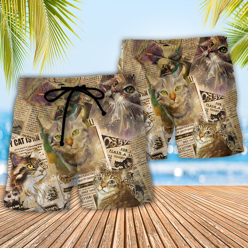 Cat Journal Unique Artistic Style – Beach Short