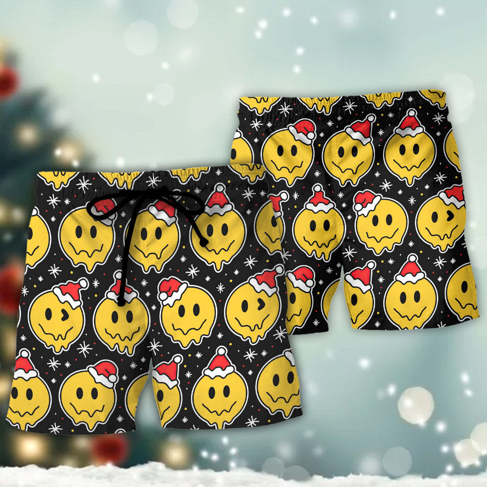 Happy Face Santa Hat – Beach Short