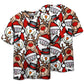T-shirt / S Christmas Cutie Santa And Reindeer Funny Style - Pajamas Short Sleeve - Owls Matrix LTD