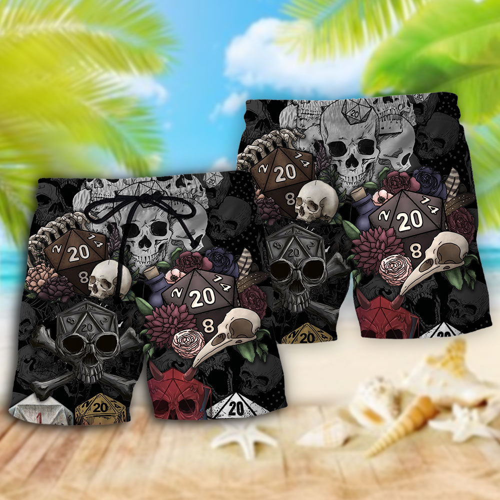 Skull Dice Dark Fantasy – Beach Short