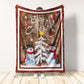 Cardinal Snowman Christmas Flannel Blanket For Soft Bed Couch And Home Comfort