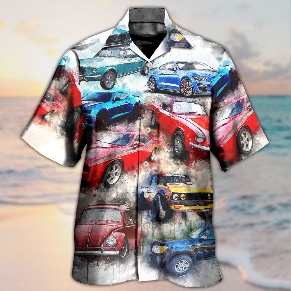 Classic Car Portrait Automotive Lover - Hawaiian Shirt