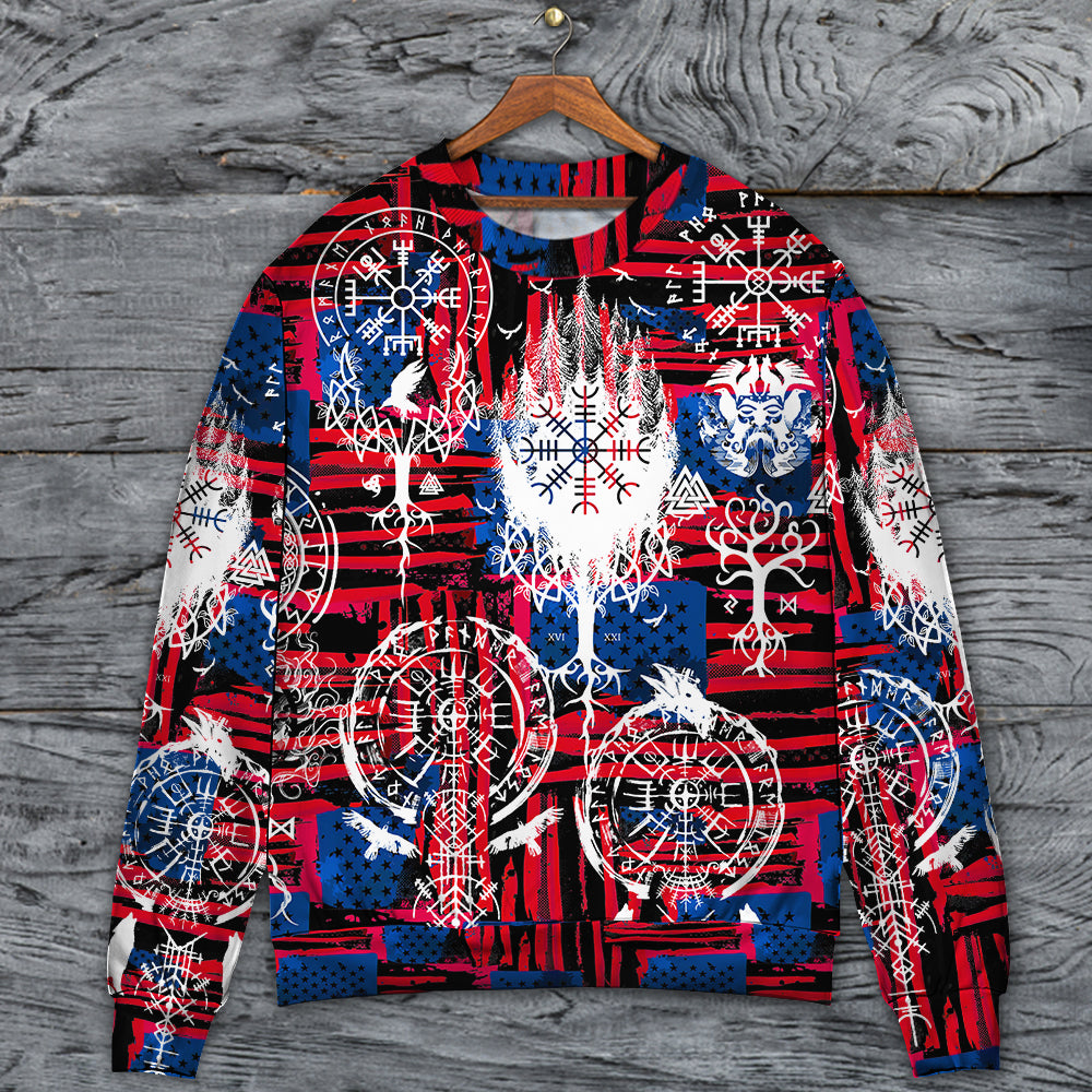 Viking Independence Day Compass Symbol – Sweater - Ugly Christmas Sweater
