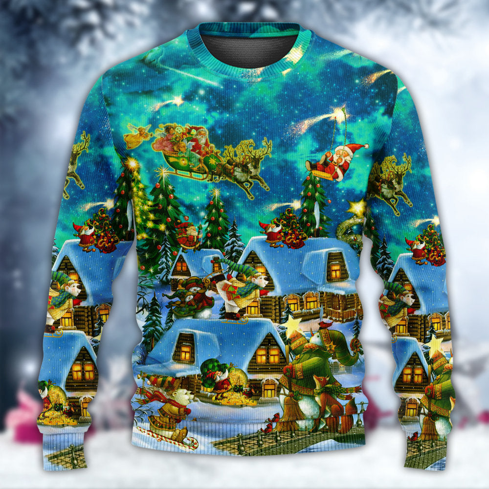 Christmas Magical Night Holiday Art – Sweater - Ugly Christmas Sweater