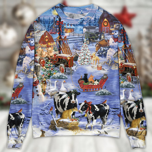 Christmas Love Farm Happy Life – Sweater - Ugly Christmas Sweater