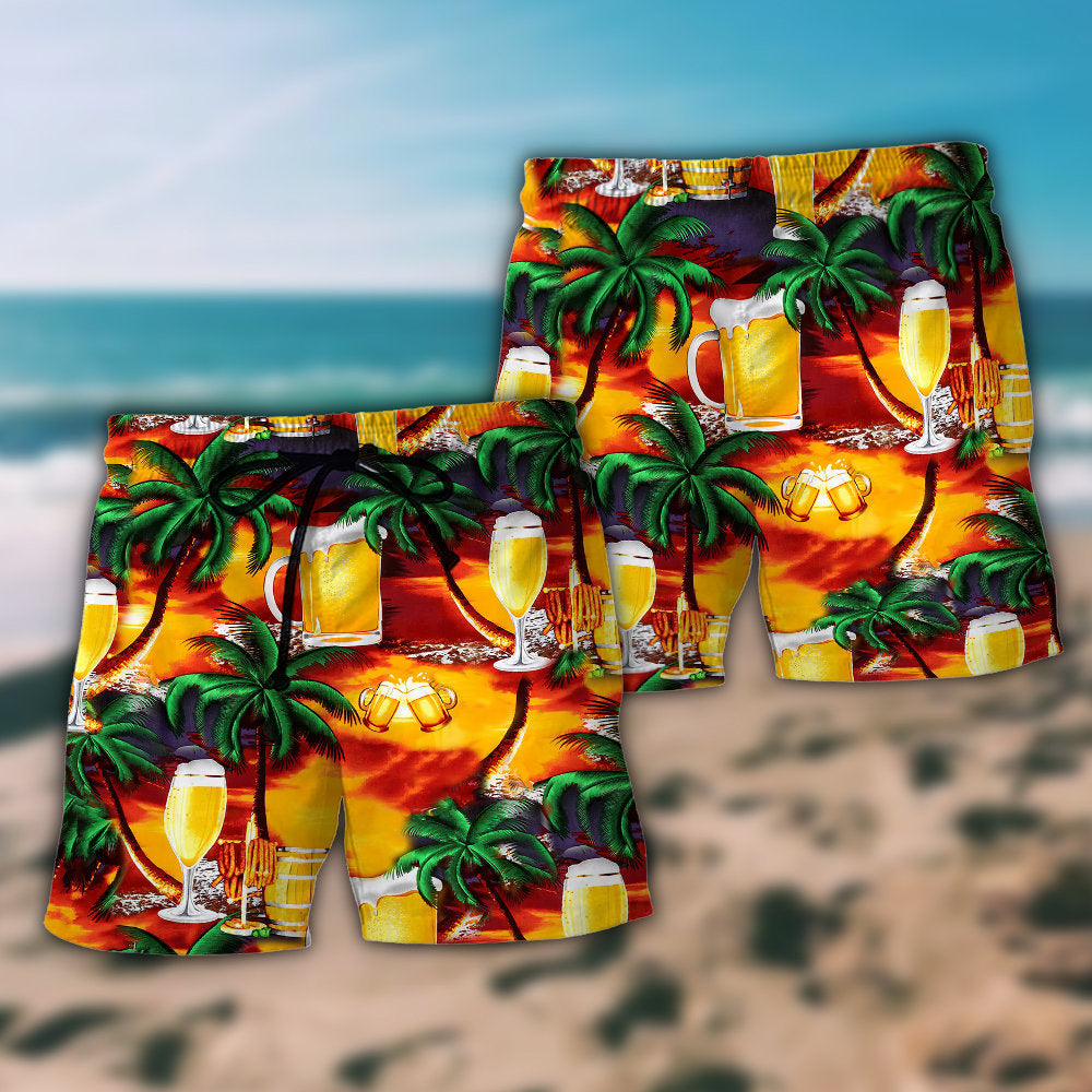 Beer In Paradise Tropical Art – Beach Short