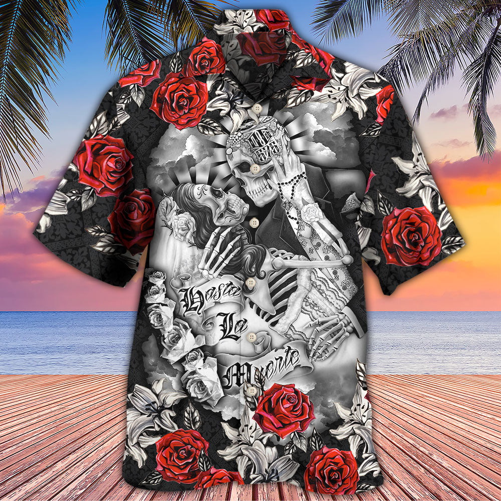 Skull Valentine Dark Romance Art - Hawaiian Shirt