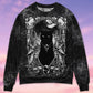 Black Cat Spooky Movie Night Style – Sweater - Ugly Christmas Sweater
