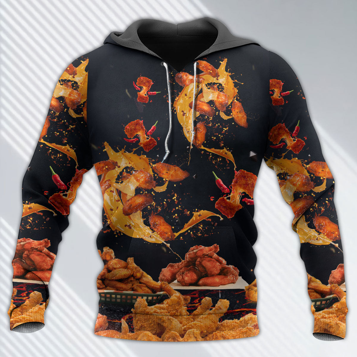 Chicken Wings Fast Food Lover - 3D Hoodie