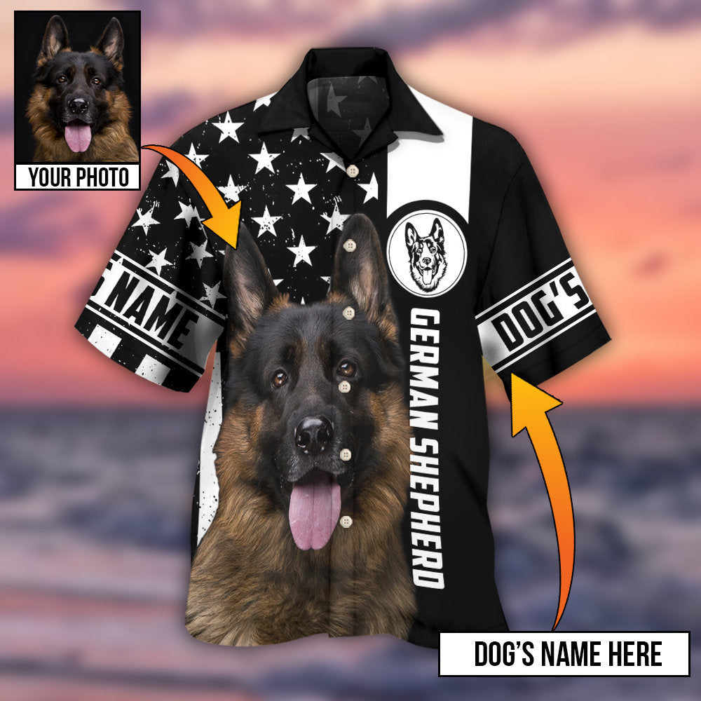 German Shepherd Strong Dog Custom Photo Personalized - Hawaiian Shirt