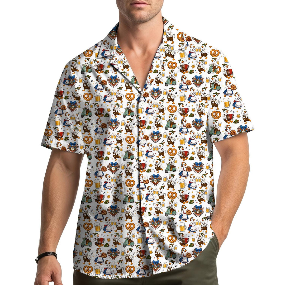 Oktoberfest Duck Pretzel Beer German Folk – Hawaiian Shirt