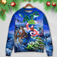 Christmas Santa Riding Fantasy Dragon – Sweater - Ugly Christmas Sweater