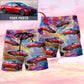 Car Various Style Custom Photo - Beach Short - Owls Matrix LTD