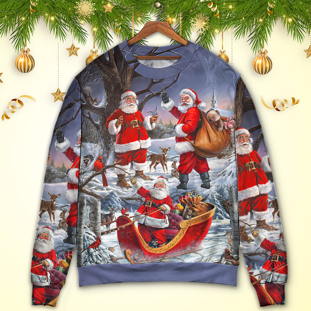 Christmas Funny Santa Happy Xmas Is Coming – Sweater - Ugly Christmas Sweater