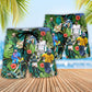 Cricket Sport Funny Play Tropical Art Style - Beach Short