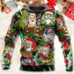 Christmas Santa Hippie Smoking Funny Style - Hoodie