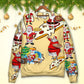 Christmas Santa Eating Pizza Fun – Sweater - Ugly Christmas Sweater