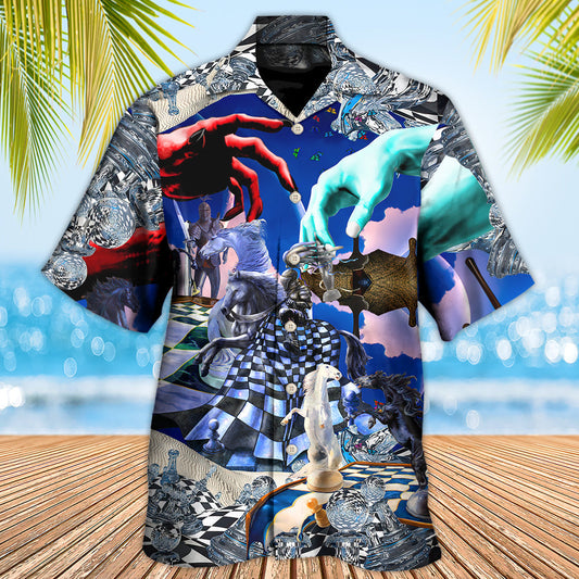 Epic Chess Match Light Vs Darkness Art – Hawaiian Shirt