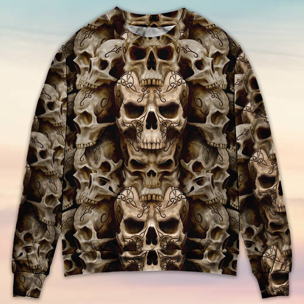 Skull Inner Darkness Art Style – Sweater - Ugly Christmas Sweater