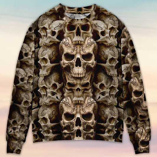 Skull Inner Darkness Art Style – Sweater - Ugly Christmas Sweater