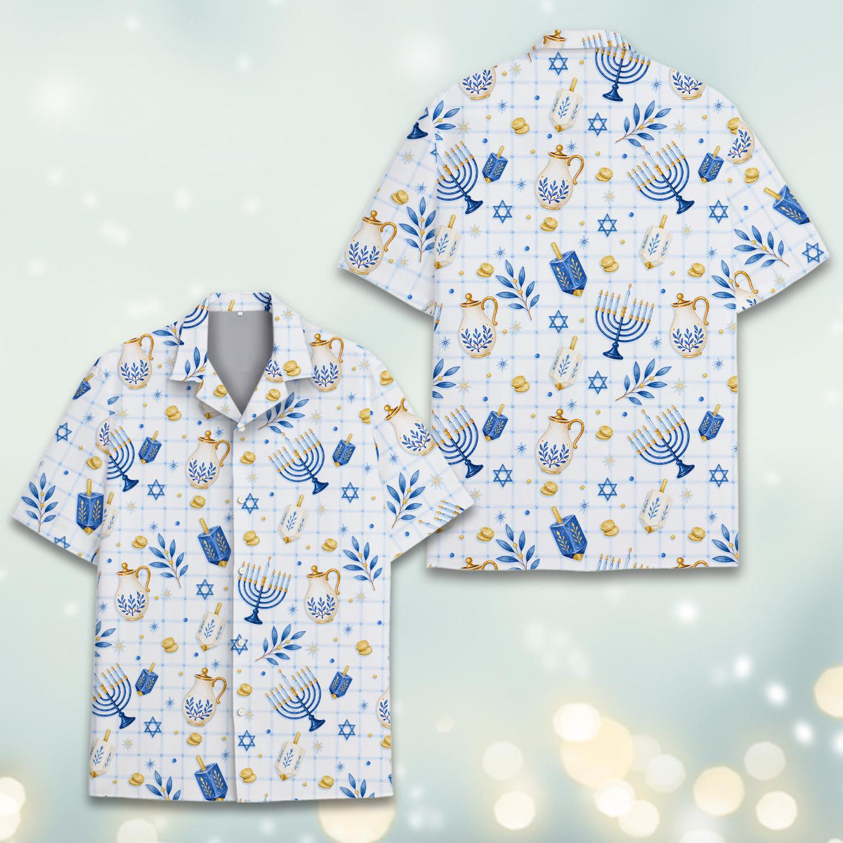 Hanukkah Menorah Dreidel Star Of David Holiday – Hawaiian Shirt
