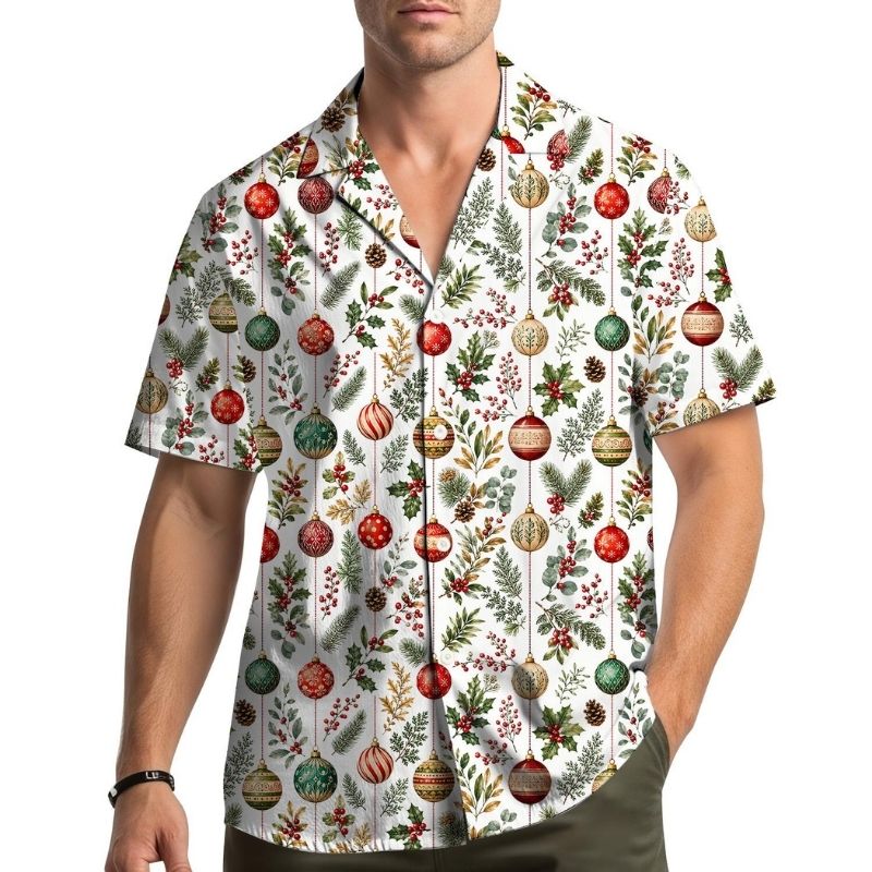 Christmas Holly Berries Pine Ornament – Hawaiian Shirt