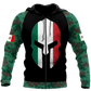Mexican Coat Of Arms Art - 3D Hoodie