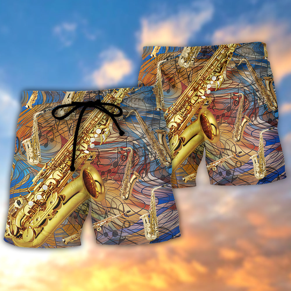 Saxophone See The Sound Music Art – Beach Short