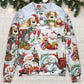 Santa And Snowman Happy Together – Sweater - Ugly Christmas Sweater