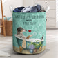 Australian Shepherd Dog And Bath Soap - Laundry Basket - Owls Matrix LTD