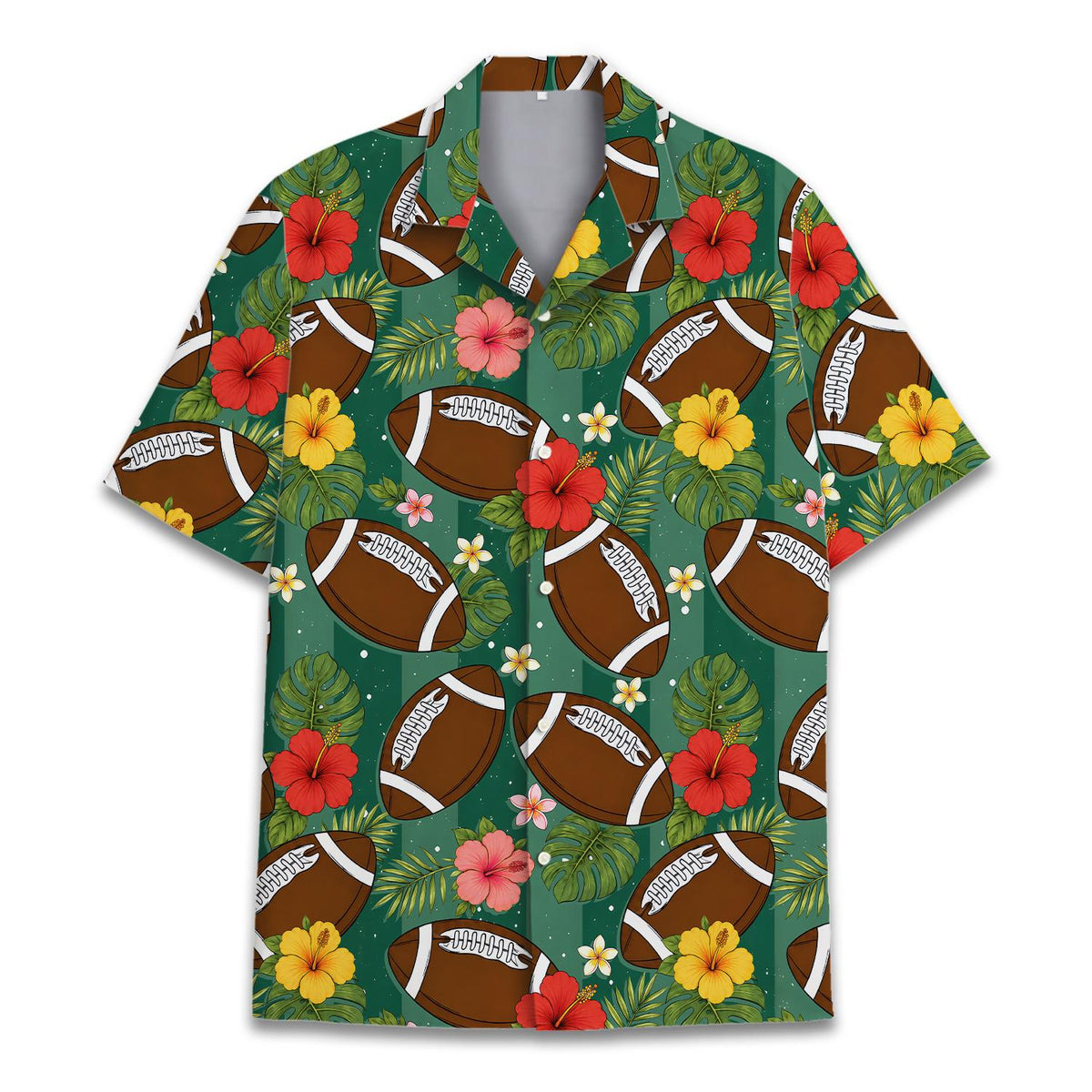 American Football Tropical Hibiscus Game Day – Hawaiian Shirt