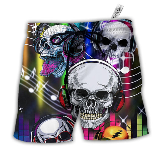 Skull Aloha Skull Music Lets Get High - Beach Short - Owls Matrix LTD
