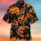 Halloween Black Cat Pumpkin Tropical Scare – Hawaiian Shirt