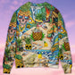 Pineapple Skull Tropical Art – Sweater - Ugly Christmas Sweater