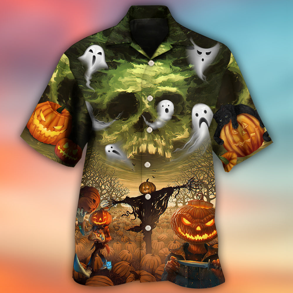 Crazy Halloween Pumpkin Ghost Style – Hawaiian Shirt