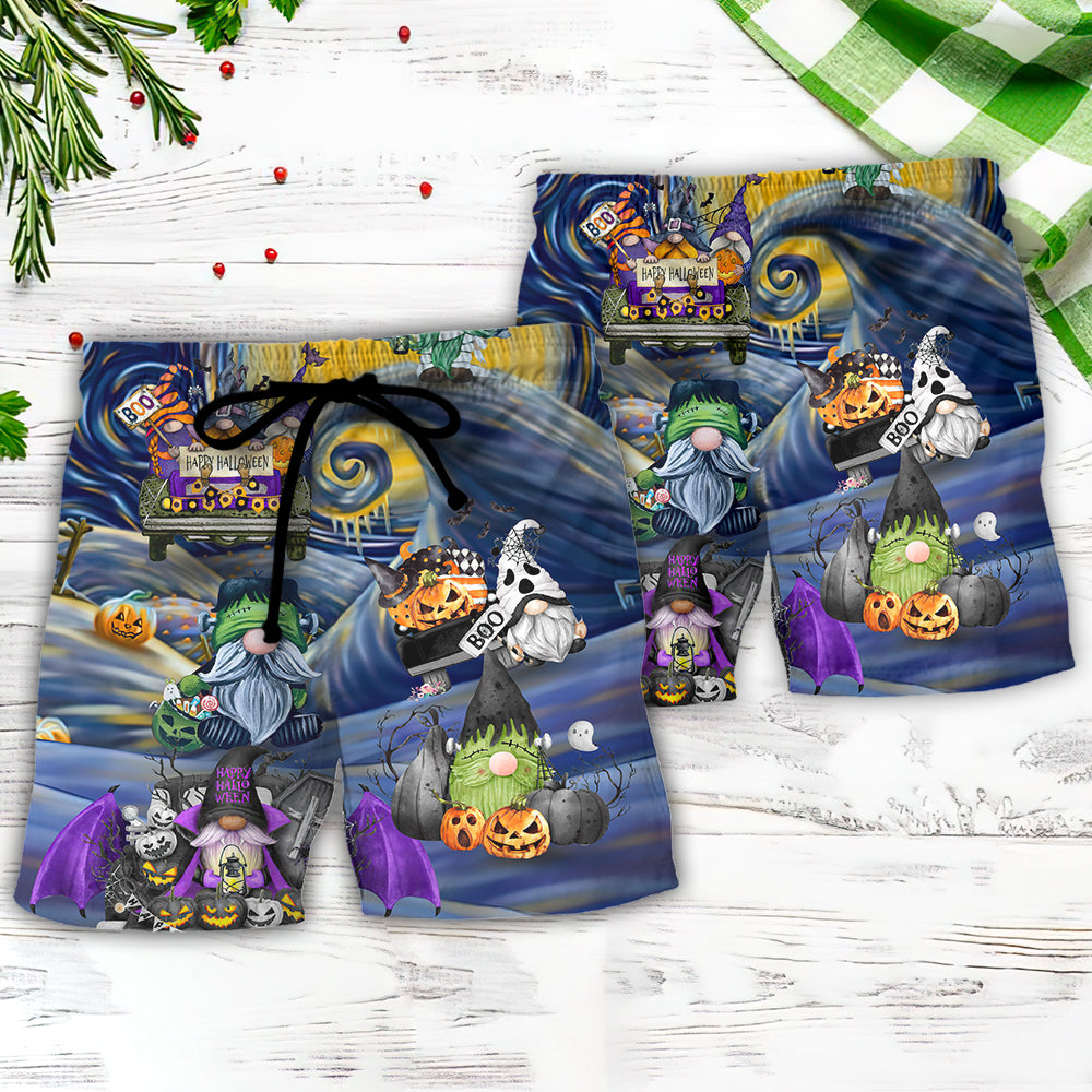 Halloween Gnome Spooky Haunted House – Beach Short