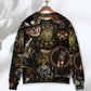 Steampunk Cat Art Magic Theme – Sweater - Ugly Christmas Sweater