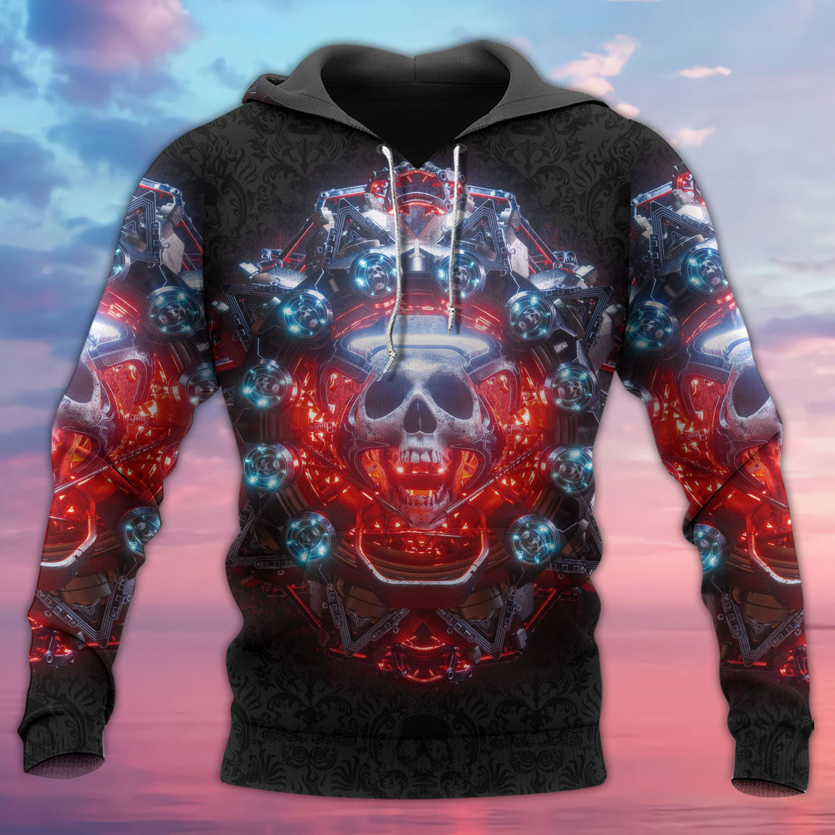 Skull Electric Dream Quote Art – 3D Hoodie