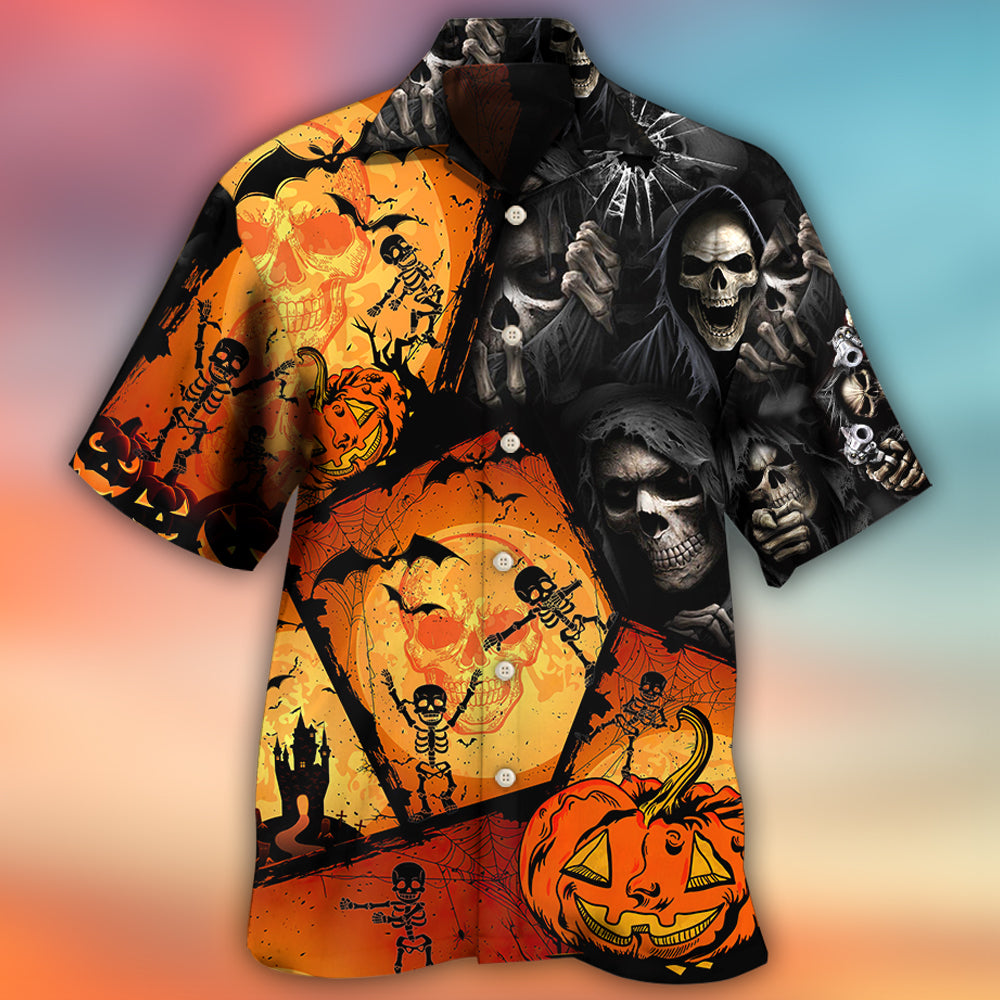 Halloween Skull And Pumpkin Spooky – Hawaiian Shirt