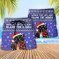 Black Cat Wreck The Tree Merry Christmas - Beach Short