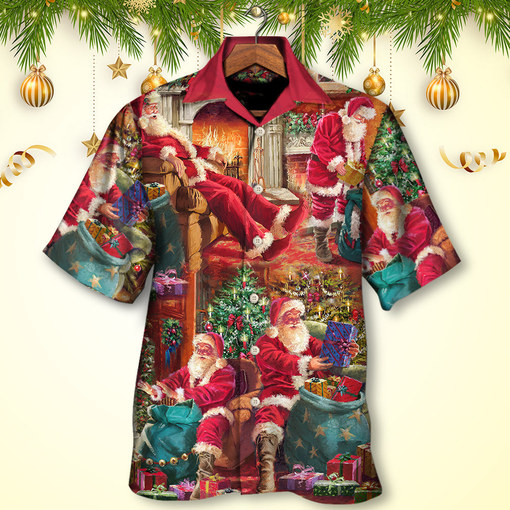 Christmas Santa Story Cozy Holiday Art – Hawaiian Shirt