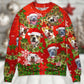 Pitbull Christmas Dogs Are Family – Sweater - Ugly Christmas Sweater