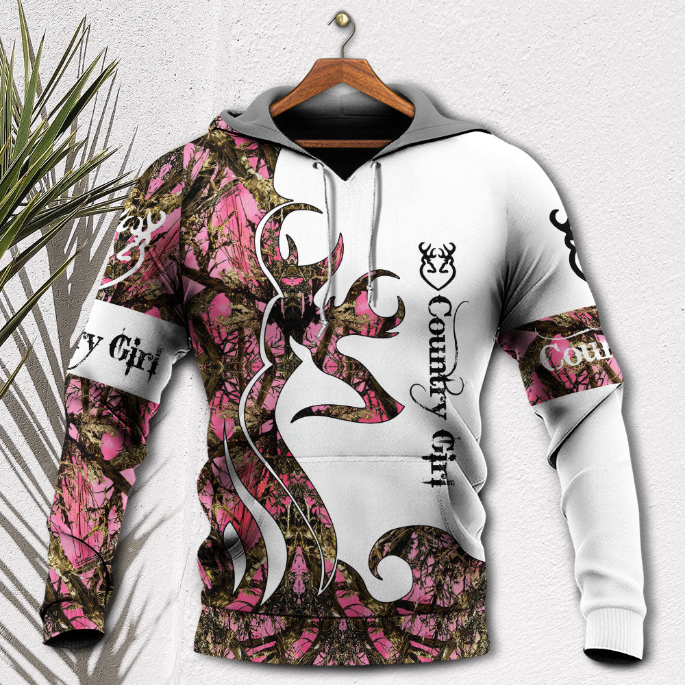 Hunting Country Girl Pink Camo Style - Hoodie